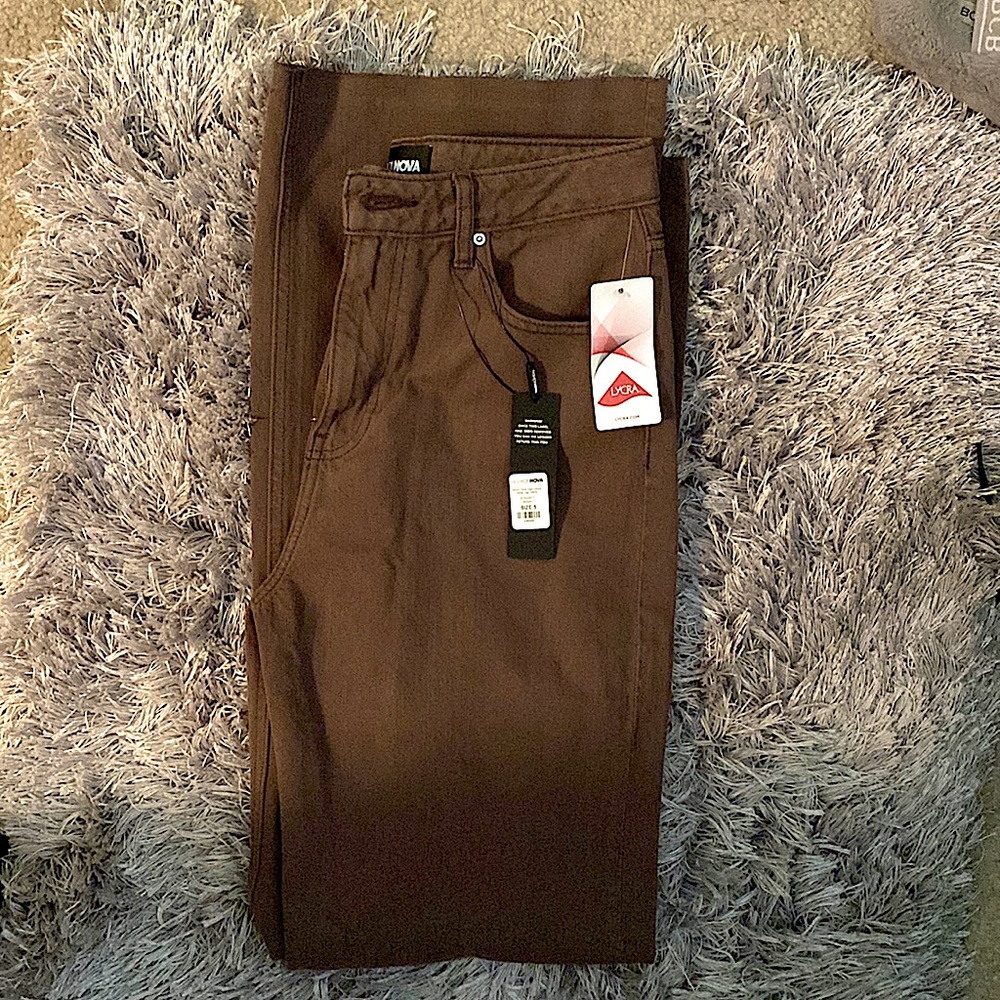 Fashion Nova high waist brown wide leg pants